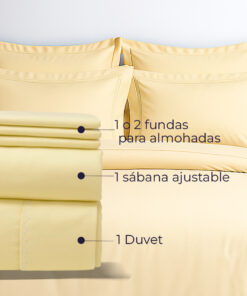 Juego de duvet algodón beige