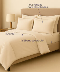 Juego de duvet beige