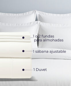 Juego de duvet algodón blanco