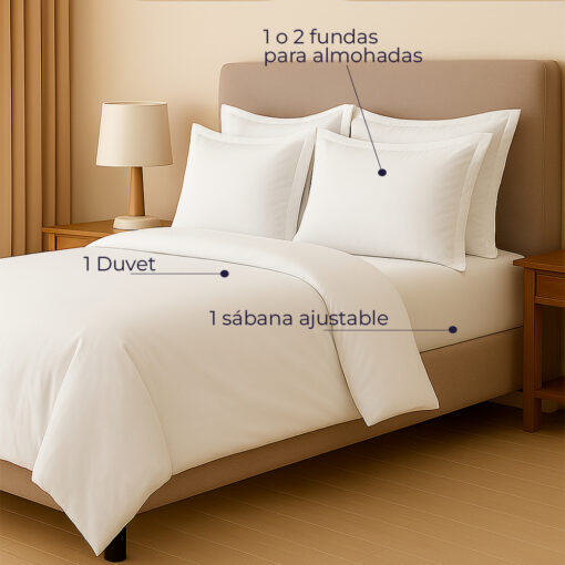 Juego de duvet blanco