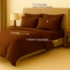 Juego de Duvet caf liso 100% Microfibra Casa LiLe