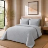 Duvet + Fundas Jacquard 300 Hilos Polialgod n Gris Dise o Geom trico Casa LiLe