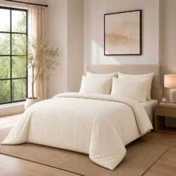 Duvet + Fundas Jacquard 300 Hilos Polialgod n Arena L neas Finas Casa LiLe