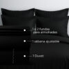 Juego de duvet algodón negro
