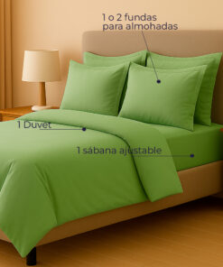 Juego de duvet verde manzana