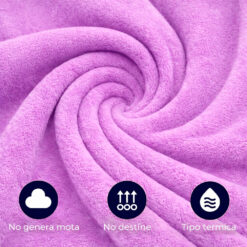 Alternative view of Cobija piel de conejo sintética Lila