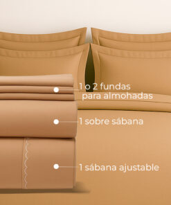 Juego de sábanas mocha