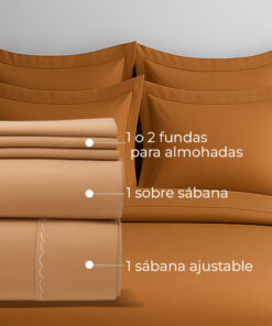 Juego de sábanas caramelo
