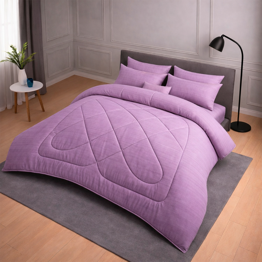 Plumón Lila Embozado Premium + Set Fundas - Imagen 5