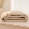 Pie de Cama Decorativo Rombo Beige con Flecos Casa LiLe
