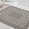 Tapete de Ba o Gris 100% Algod n 1000G | 50 x 50 cm Casa LiLe