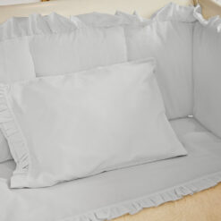 Juego de sábanas gris boleros para cuna