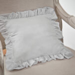 Cojín para bebé gris con boleros de 144 hilos