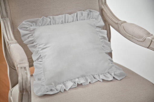 Cojín para bebé gris con boleros de 144 hilos