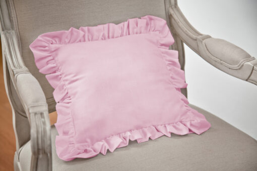 Cojín para bebé rosado con boleros de 144 hilos