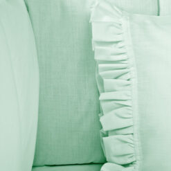 Alternative view of Juego de sábanas verde con boleros para cuna