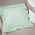 Cojín para bebé verde con boleros de 144 hilos