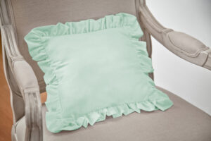 Cojín para bebé verde con boleros de 144 hilos