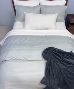 Combo duvet más plumón gris claro embozado