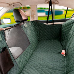 Alternative view of Protector para silla trasera impermeable premium verde militar