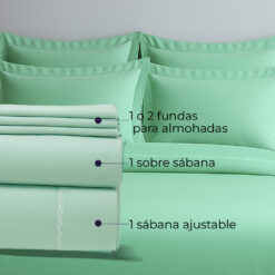 Alternative view of Juego de Sábanas Agua Marina