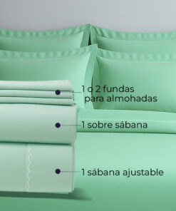 Alternative view of Juego de Sábanas Agua Marina