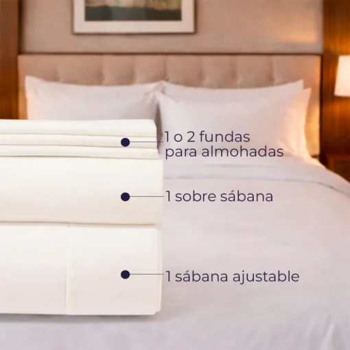 Juego de S banas Hoteleras 144 Hilos Blancas Casa LiLe