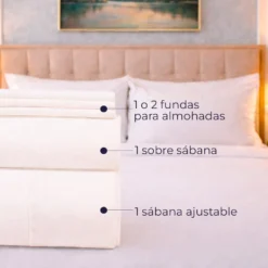Juego de S banas Hoteleras 200 Hilos Blancas Casa LiLe