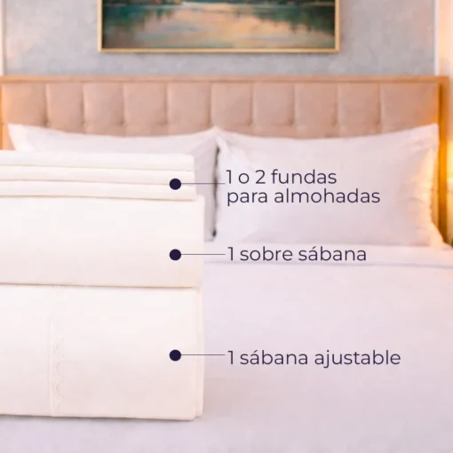 Juego de S banas Hoteleras 200 Hilos Blancas Casa LiLe