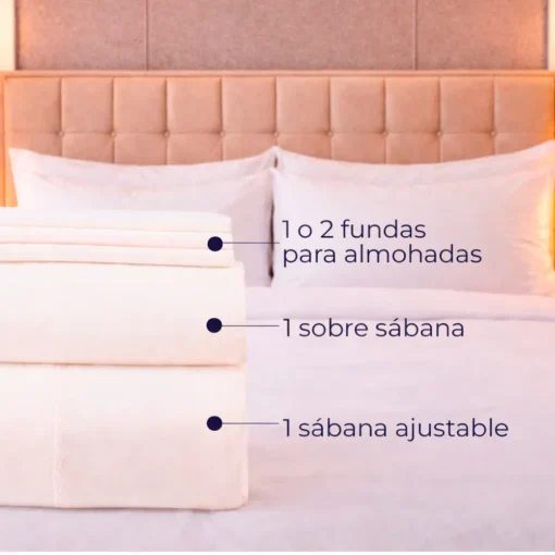 Juego de S banas Hoteleras 250 Hilos Blancas Casa LiLe