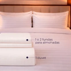 Duvet Hotelero Blanco 300 Hilos 100% Algod n Premium + Fundas Casa LiLe