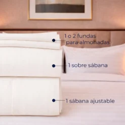 Juego de S banas Hoteleras 100% Algod n 300 Hilos Premium Blancas Casa LiLe