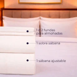 Juego de S banas Hoteleras 100% Algod n 300 Hilos Blancas Casa LiLe