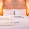 Duvet Hotelero Blanco 300 Hilos Polialgod n 60/40 + Fundas Casa LiLe