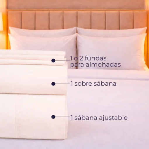 Juego de S banas Hoteleras 300 Hilos Blancas Casa LiLe