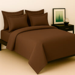 Juego de sábanas café