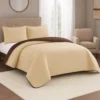Colcha Espa ola Microembosada Caf / Beige Casa LiLe