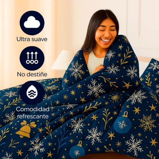 Edred n Navide o Estrella de Noche Buena Dise o Doble Faz Casa LiLe