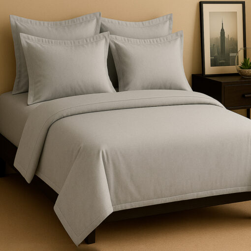 Juego de sábanas gris