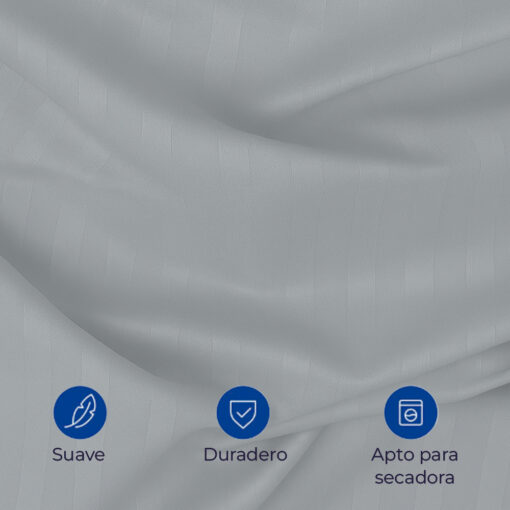 Juego de duvet más plumón gris claro luxury