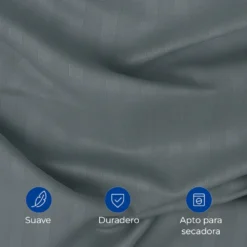 Combo juego de duvet gris oscuro luxury + plum n Casa LiLe