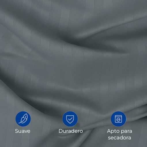 Juego de duvet más plumón gris oscuro luxury