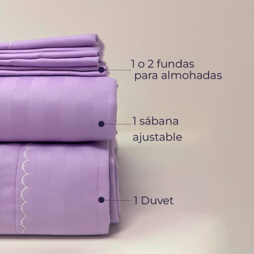 Juego de duvet lila