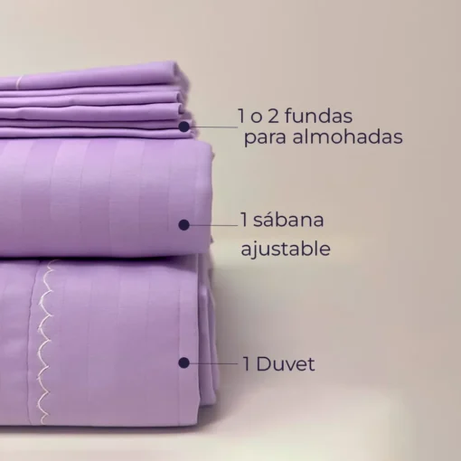 Juego de duvet premium lila Casa LiLe