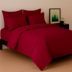 Juego de sábanas vinotinto