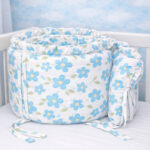 Bumper para Cuna Polialgodón Flores 144 Hilos