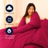 Juego de duvet vinotinto de poli ster Casa LiLe