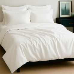 Combo Juego de Duvet en Algod n 200 Hilos + Plum n Blanco Casa LiLe