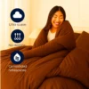 Juego de Duvet caf liso 100% Microfibra Casa LiLe