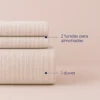 Duvet + Fundas Jacquard 300 Hilos Polialgod n Taup L neas Finas Casa LiLe